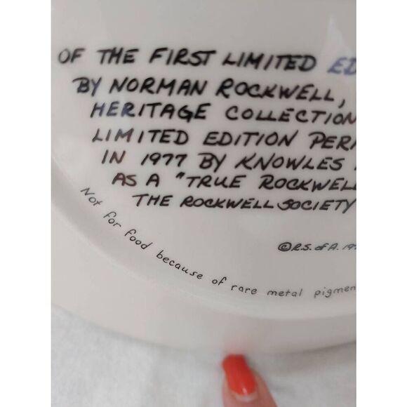 Norman Rockwell "The Toymaker" #27370B Bradford 1977 Collectible Plate - Picture 9 of 9